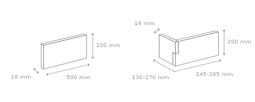 Rozměry obkladu Line Cream
